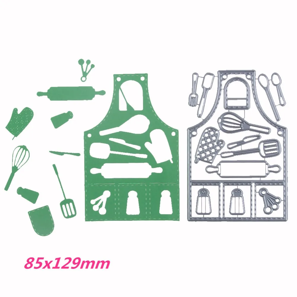 

85x129mm Kitchen Apron Baking Tool Metal for DIY Scrapbooking Photo Album Paper Card Decorative Craft Cutting Dies 2019 New