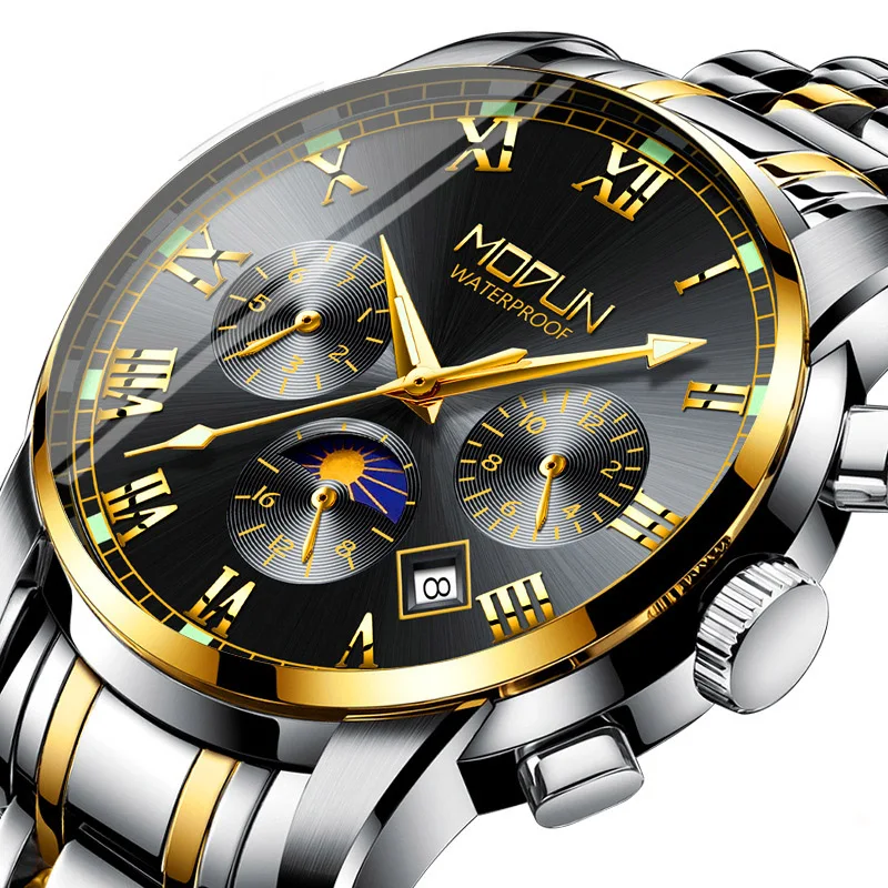 

Multifunctional Automatic Mechanical Waterproof Men's Watch Casual Quartz Pointer Couple Watches ZF9852