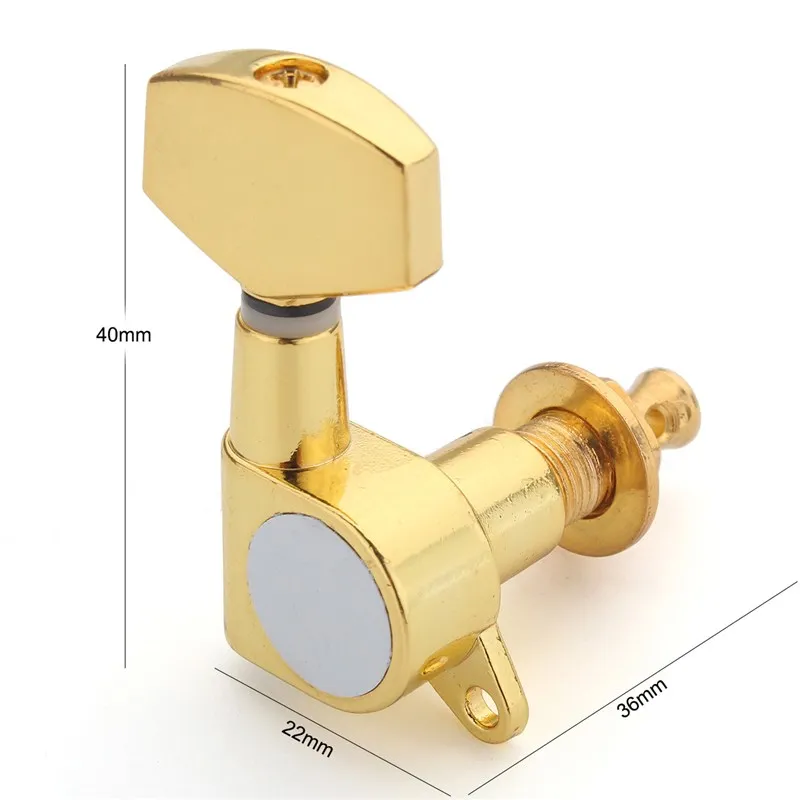 Зебра 6 шт./компл. Хром Золото гитарная струна Колки тюнеры 3R+ 3L Колки миниатюрная гитара укулеле гитара Запчасти для струнных инструментов