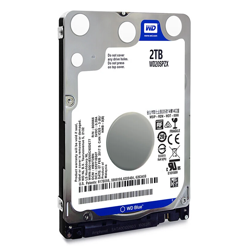 Western Digital WD Blue 2 5 ''ноутбук ТБ HDD 128MB кэш жесткий диск SATA 3 5400RPM PC внутренний для