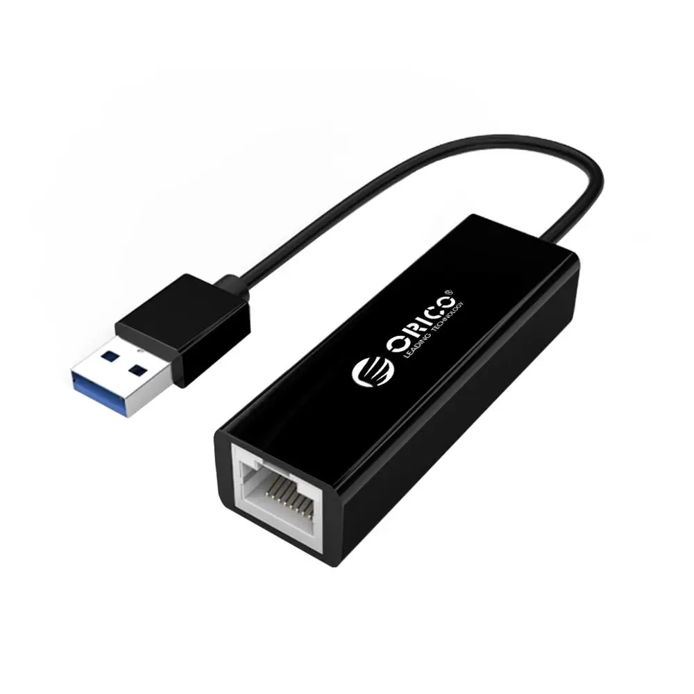 ORICO USB 3,0 Gigabit Ethernet адаптер USB к RJ45 10 м/100/1000 M Lan сетевая карта для Windows 10 8 8,1 7 XP Mac OS usb lan - Цвет: Black