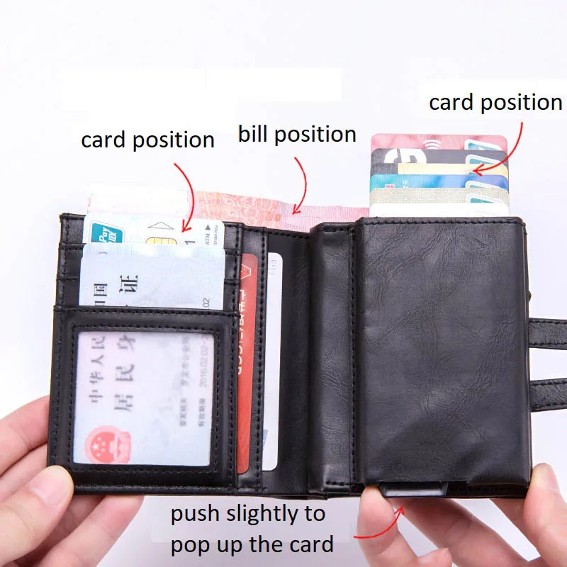 Weduoduo стиль держатель для кредитных карт для мужчин и женщин Анти RFID визитница многофункциональный бумажник для карт большой емкости