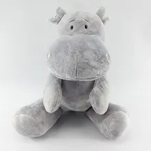 40cm Cute Hippo Plush Toy Hippopotamus Stuffed Plush Animal Appease Doll Interactive Toys Gift for Kids Boys Super Soft Quality