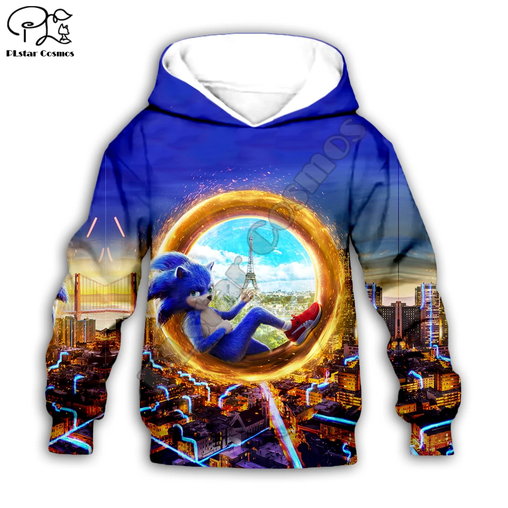 

Super Sonic 3d Hoodies Children zipper coat Long Sleeve Pullover Sweatshirt Streetwear Tracksuit Hooded/pants/family t shirts