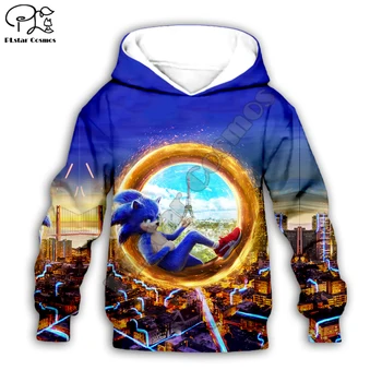 

Super Sonic 3d Hoodies Children zipper coat Long Sleeve Pullover Sweatshirt Streetwear Tracksuit Hooded/pants/family shirts