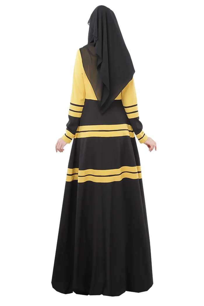 Abaya женское длинное платье Элегантное мусульманское платье лоскутное модное арабское платье плюс размер исламское для женщин платье в турецком стиле