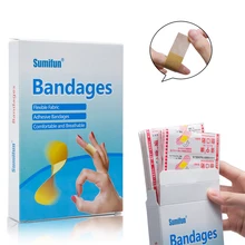 100pcs/bag Fashion Waterproof Breathable Bandage Adhesive Wound First aid Hemostasis Antibacterial Band aid Household Patches