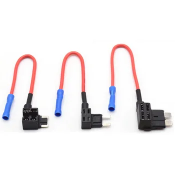 

12V MINI SMALL MEDIUM Size Car Fuse Holder Add-a-circuit Piggy Back Fuse Tap Adapter with 10A Micro Mini Standard ATM Blade Fuse