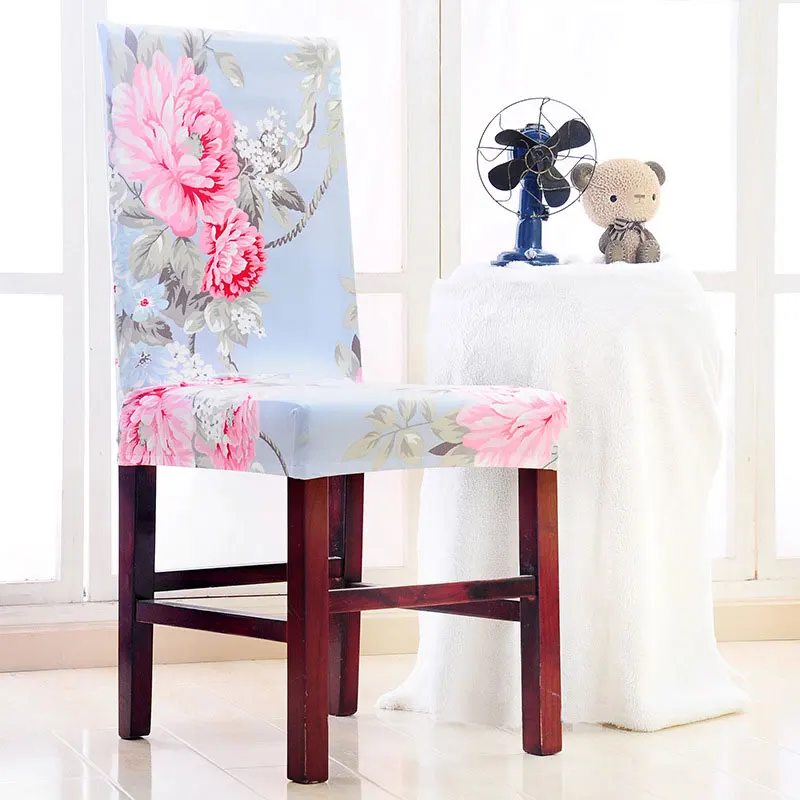 Hyha минималистичные Чехлы для обеденных стульев с растительными листьями и цветочным узором защитный чехол из спандекса, эластичный чехол - Цвет: 5