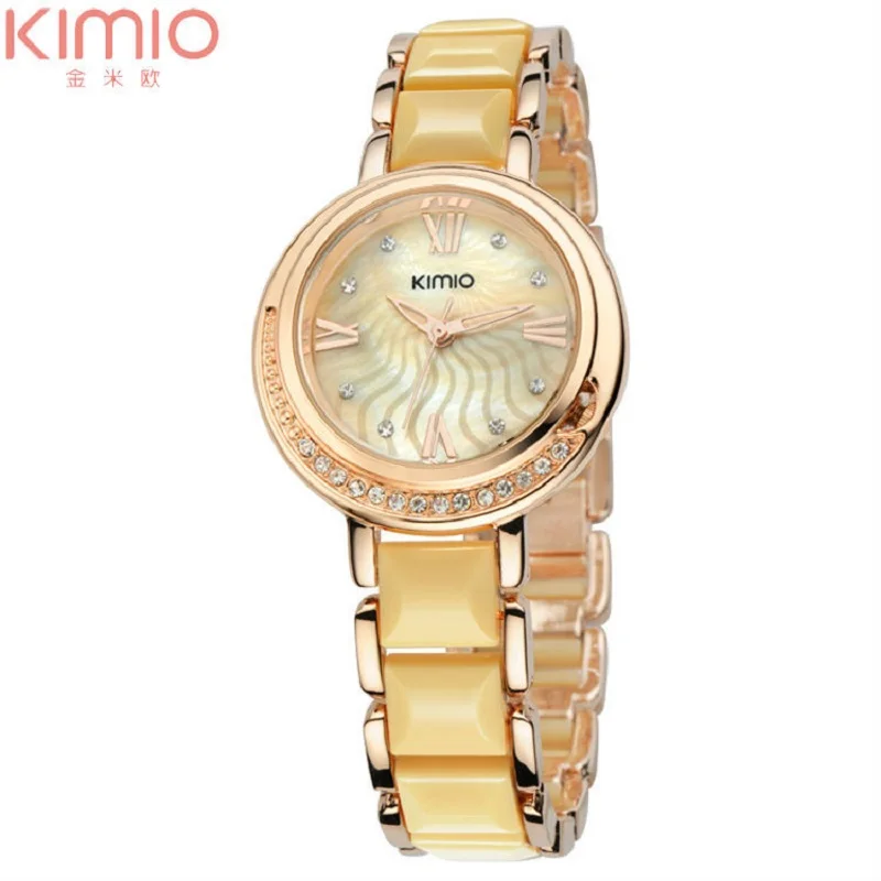 

2018 Kimio Ladies Watch Gold Rose Gold-plated literary Vintage Court Temperament Ms. Waterproof Quartz Watch Montre Femme