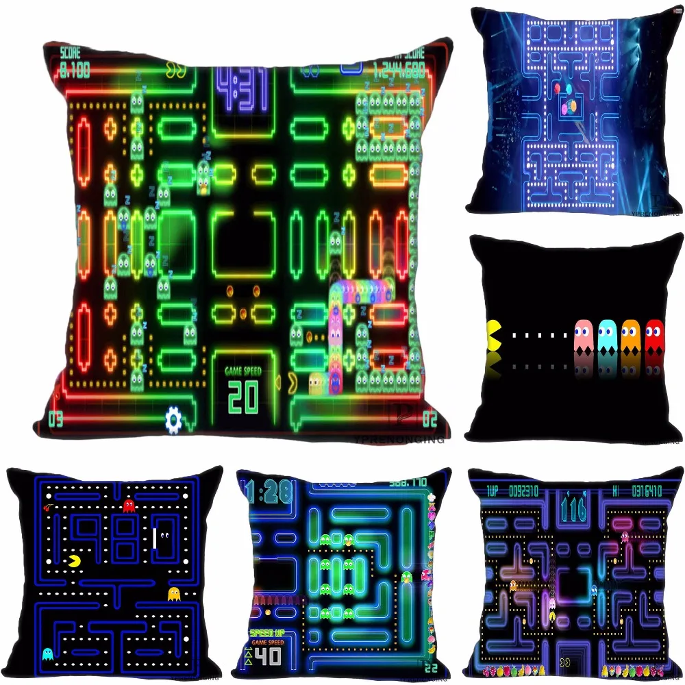 

Custom Decorative Pillowcase Pacman Championship Square Zippered Pillow Cover Best Gift 35X35,40x40,45x45cm(One Side)180516-04