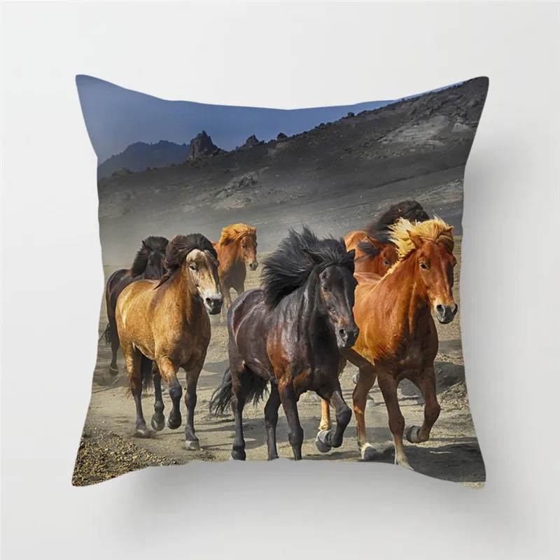 Fuwatacchi чехол для подушки с изображением лошади, диких луг, наволочка для подушки, чехол для подушки, аксессуары для домашнего декора, чехол для подушки - Цвет: PC06668