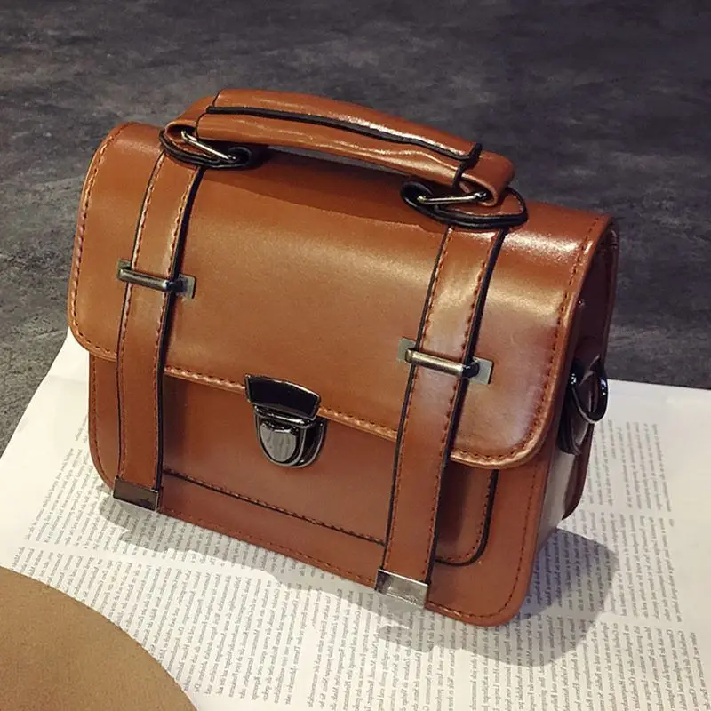 

Hot sale 2017 Vintage Cute Small Handbags Oil pu leather women Famous Brand mini bags Crossbody bag Satchel Female messenger bag