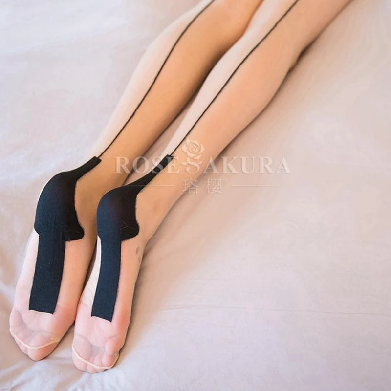 Женские винтажные кружевные чулки на Кубинском каблуке с силиконовой прошивкой сзади, сексуальные длинные чулки до колена в полоску
