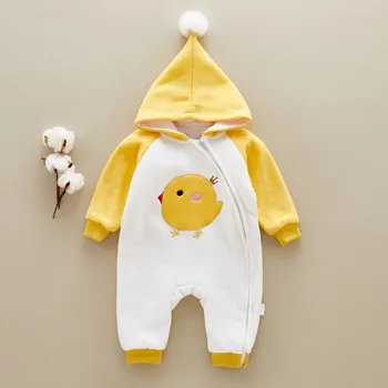 

Baby Thick Warm Rompers Winter Boys Sleepwear Girls Newborn Clothes Cartoon Jumpsuit Pajamas Warm Cute Animal Macacao W61