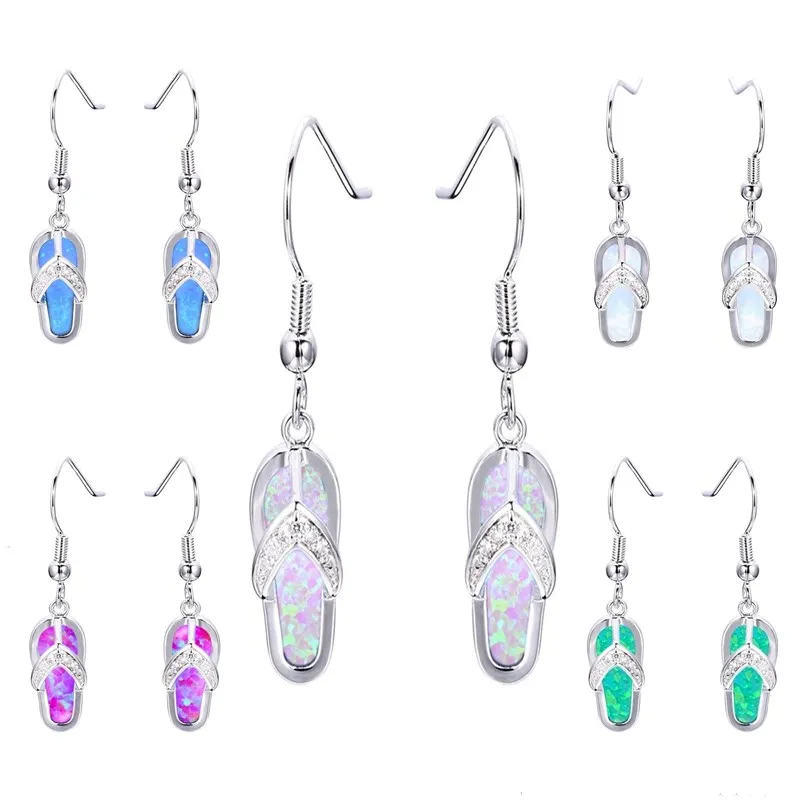 

Women's Fashionable Creative Flip Flop Sandals Shell Fish Hook Earrings