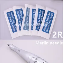 2R 50 шт. Кречет Татуировки Иглы Для Перманентного Макияжа Машина Merlin-Профессиональный Бровей и Губ Макияж Иглы Бесплатная Доставка