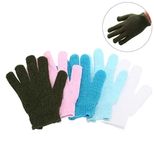 1 шт душ Отшелушивающий скраб для тела перчатка удаление омертвевшей кожи Массаж Спа Ванна рукавица случайный цвет