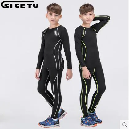 

2017Children's Sports Suits Sports Fitness Training Compression Sets Running Basketball Tights Outdoor Sportswear Football Shirt
