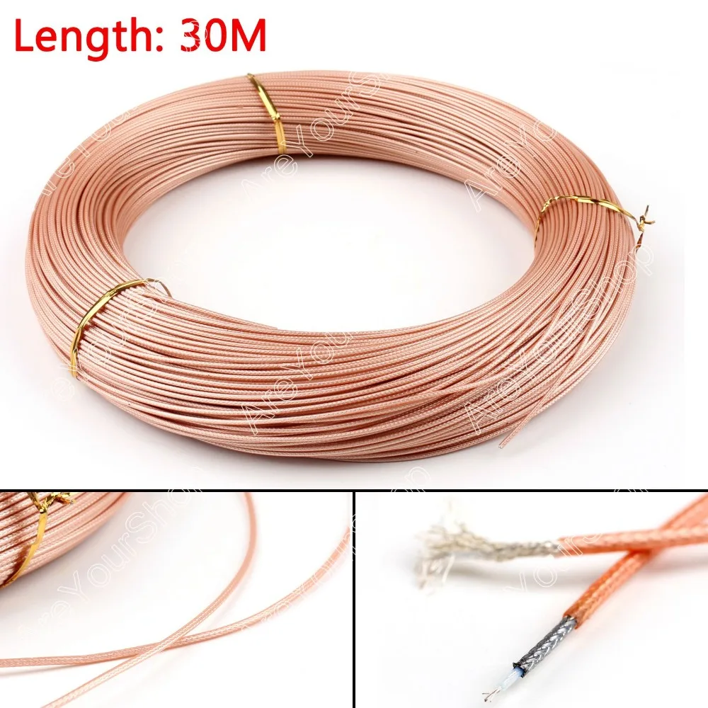 

Areyourshop Sale 3000cm 50ohm M17/93-RG178 Coax Pigtail RG178 RF Coaxial Cable Connector 98ft Plug