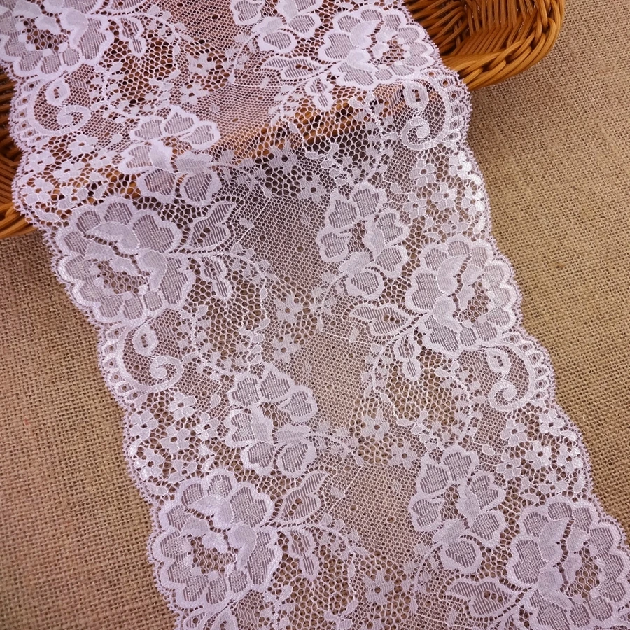 

#1519 VIOLET Color Stretch Elastic Lace Trim Beautiful Flower Pattern Sewing Supplies Lace Fabric On sale DIY Garment
