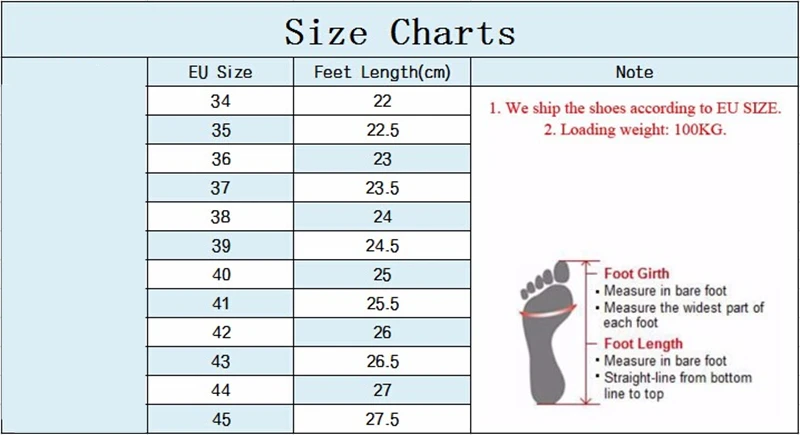 Ice Skating Shoes Size Chart