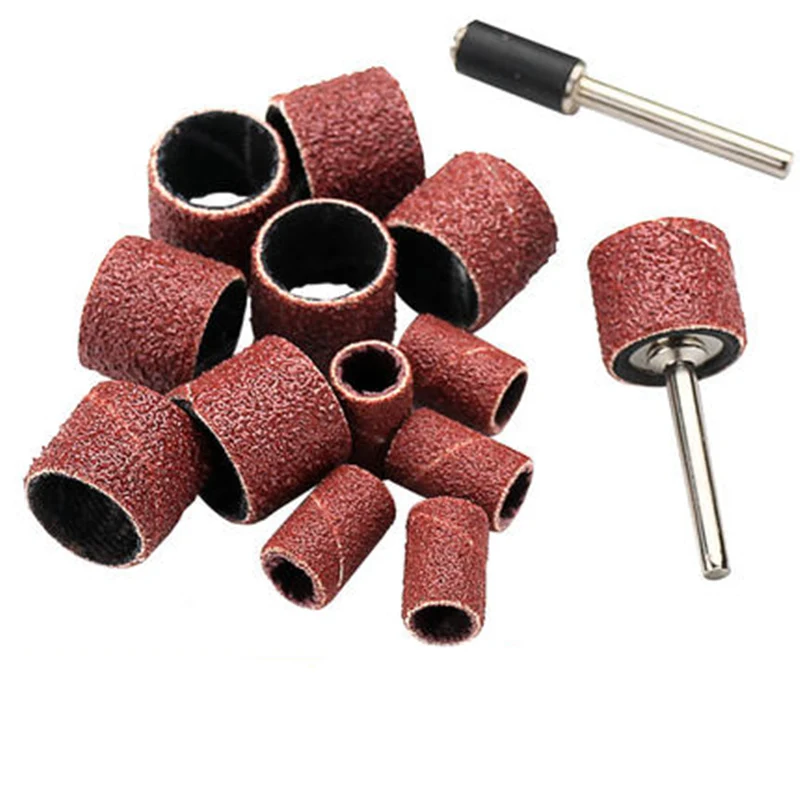 50pcs Sanding Band abrasive paper ring Polishing Sandpaper Nail Drill