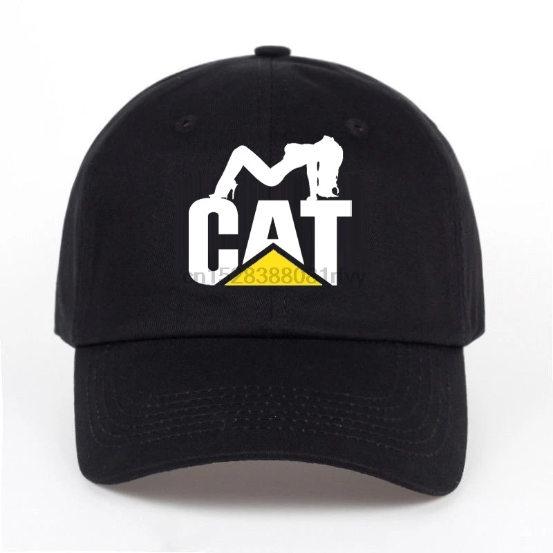 

New Sexy Caterpillar Cat Logo Men Women Black Baseball Cap Snapback Hat Hip-Hop Adjustable Bboy Caps
