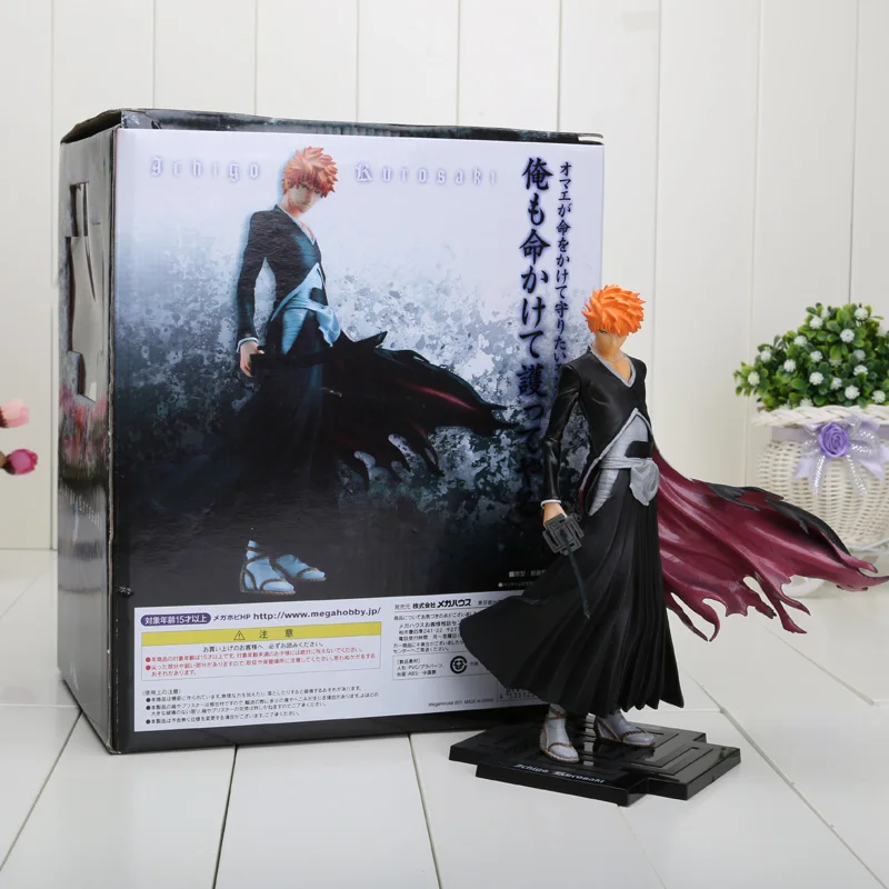 Прохладный 19 см 22 см Bleach Аниме Куросаки Ichigo Getsuga Tenshou ПВХ фигурка Коллекция Модель игрушки