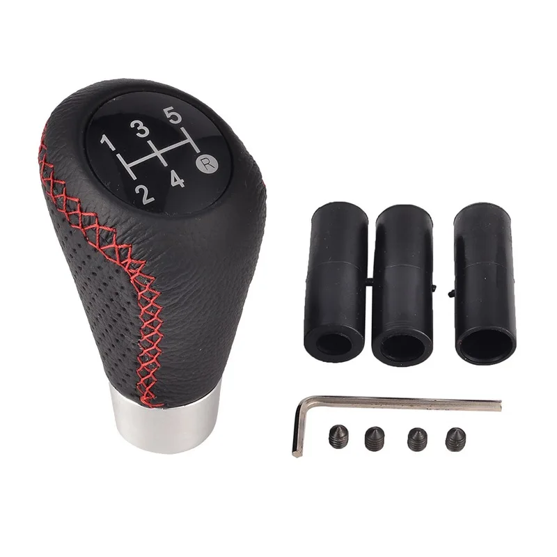 Universal Car Gear Shift Knob Five Speed Auto Shift Knob Stitched Cover Shifter цена Universal Car Gear Shift Knob Five Speed Auto Shift Knob Stitched Cover Shifter цены онлайн