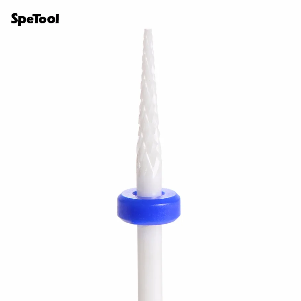

SpeTool Ceramic Nail Drill Bit Cutter For Remove Gel Acrylic 3/32''Shank Pro Accessory For Electric Manicure Nail Art Salon Tool