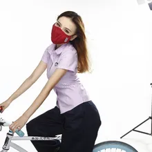 Противопылевые маски PM 2,5, хлопковые пылезащитные маски, ветрозащитные маски для лица для защиты от гриппа фильтрация с активированным углем, цвет красный