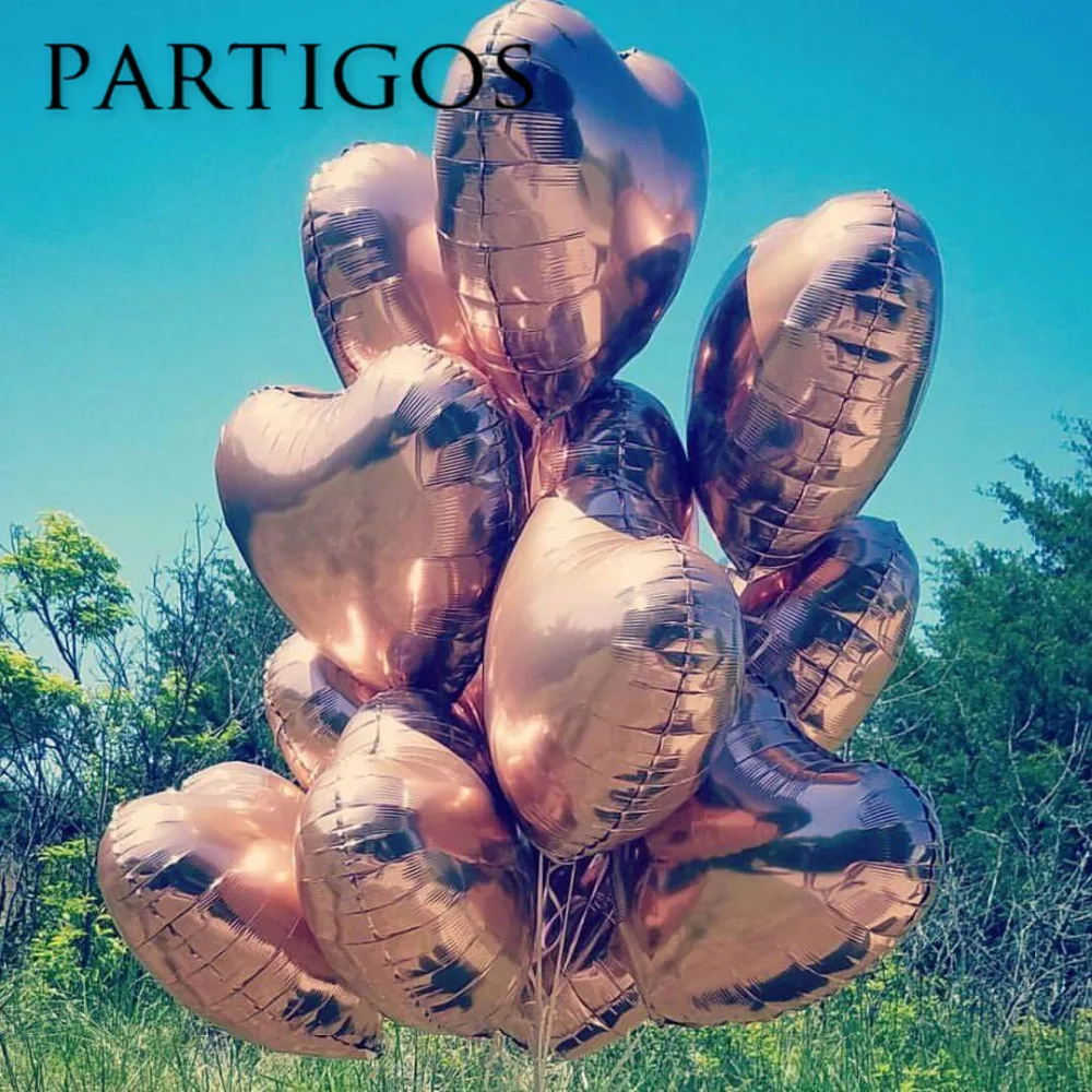 10 unids/lote 18 pulgadas Rosa oro estrella corazón lámina Globos boda cumpleaños fiesta decoración aire helio Globos inflables despedida de soltera regalo 10 unids/lote 18 pulgadas Rosa oro estrella corazón lámina Globos boda cumpleaños fiesta decoración aire helio Globos inflables despedida de soltera regalo