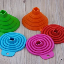 100 шт./лот силиконовый складываемый складной стиль Воронка Хоппер кухонная утварь Инструменты Аксессуары Гаджеты