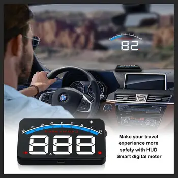 

GEYIREN M6 Highlight Head up HUD 3.5 Inch Display OBD2 and EUOBD Overspeed Warning Windshield Projector Alarm System