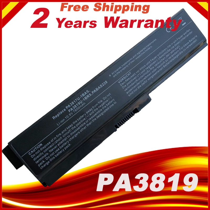 7800 мАч аккумулятор для ноутбука TOSHIBA Satellite L645 L655 L700 L730 L735 L740 L745 L750 L755 PA3817 PA3817U PA3817U-1BRS