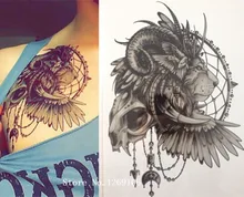 NEW Simple Design Black LION 21 X 15 CM Sized Sexy Cool Beauty Tattoo Waterproof 126