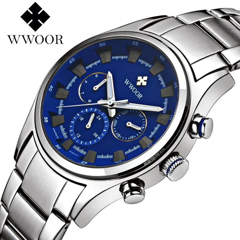 Top Luxury Brand Waterproof Quartz Watch Men Sports Watches Male Black Steel Strap Military Fashion WristWatch