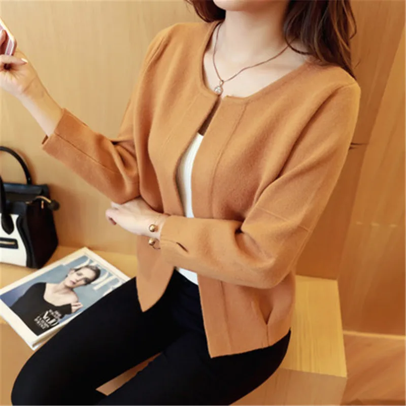 

Fashion brand 2017 Women Clothing Soft Comfortable Coat Women Spring winter Knitted Long Cardigan Female Sweater Jacket ZZ130