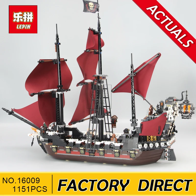 

Lepin 16009 1151Pcs Pirates Of The Caribbean Queen Anne's Reveage Model Building Kit Blocks Brick Toy Compatible 4195