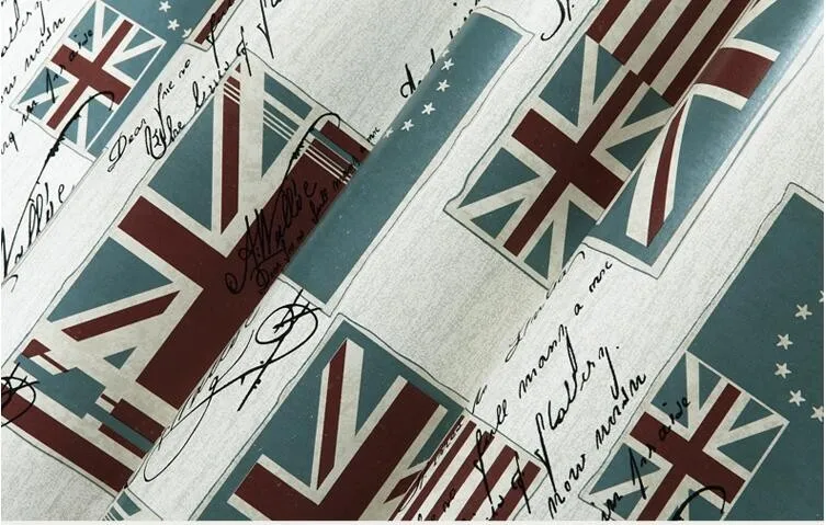 Beibehang Papel де Parede, британский стиль чистый обои американской моды слово британский флаг обои спальня обои