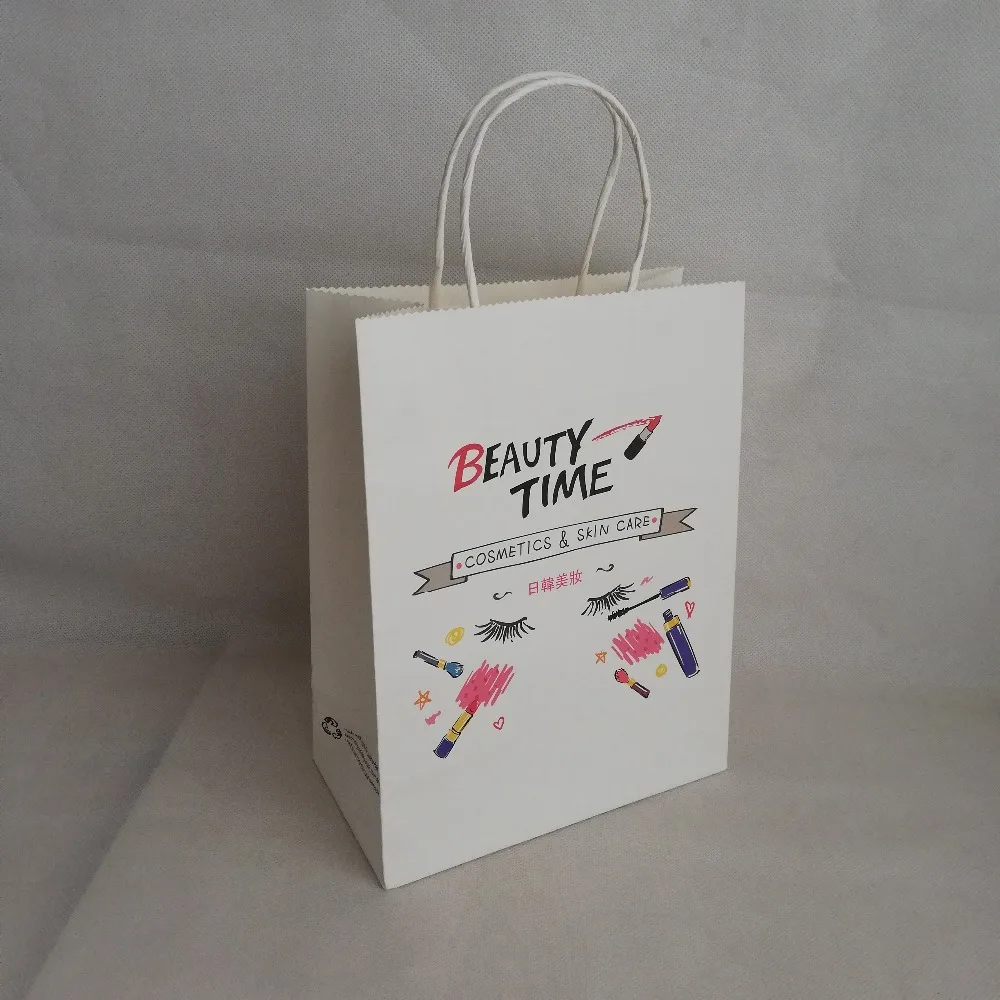 500 шт 27Hx21x11cm многоразовые и эко-бумага вместительные сумки для покупок с вашим логотипом макияж подарок и магазин одежды на заказ сумка