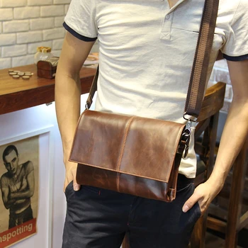 

Tidog The new male chest pack one shoulder oblique satchel bags men fashon leather bag