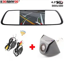 Koorinwoo 3 в 1 беспроводная траектория автомобиля камера заднего вида Система помощи при парковке для автомобиля монитор заднего вида