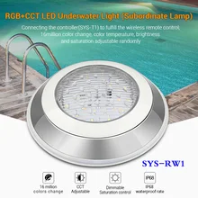 Mi светильник 12 Вт RGB+ CCT светодиодный подводный светильник водонепроницаемый вспомогательный светильник приложение для телефона с регулируемой яркостью 24 в wifi контроллер дистанционного управления ip68