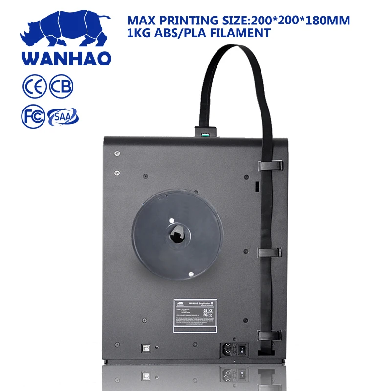 Новое обновление 2018 Wanhao Дубликаторы 6 plus 3D принтеры полностью металлическая