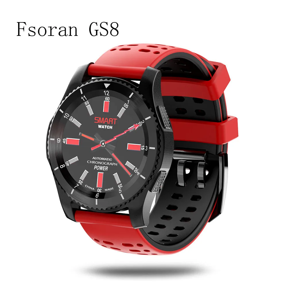 

Fsoran GS8 Smartwatch Bluetooth 4.0 SIM Call Message Push Heart Rate Monitor Smart Watchs For Android IOS