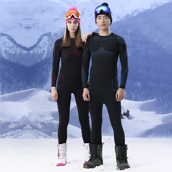 

Gsou snow outdoor underwear, men and women warm winter tights, fast dry Sports Underwear Set