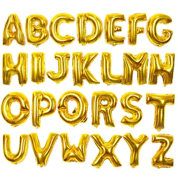 

1PC 16inch Gold Happy Birthday Balloons Foil Letter A to Z Ballons Birthday Wedding Party Decoration Baby Shower Air Balloon