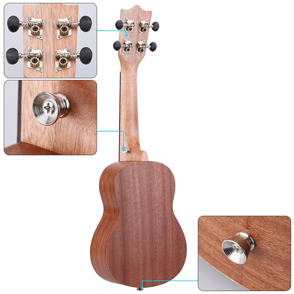 Ammoon 2" Акустическая гитара Sapele Ukelele 15 Лада 4 струны Гавайская гитара высокого качества струнный музыкальный инструмент